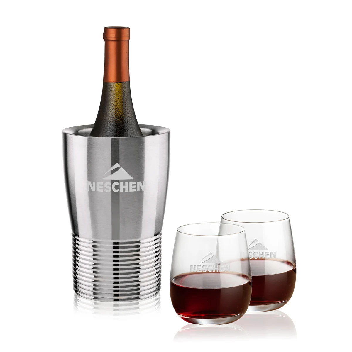 Genoa Wine Cooler & Crestview Stemless Wine Set 1