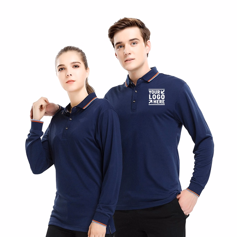 Unisex Classic Long Sleeve Polo Shirt
