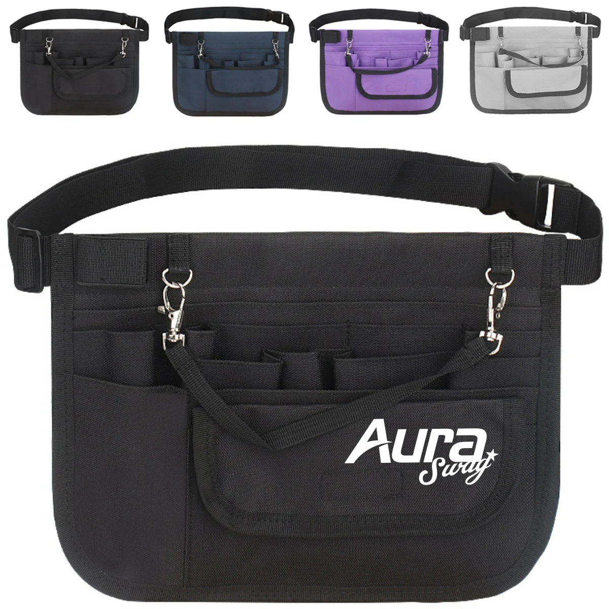 Multi-Pocket Waist Tool Organizer Pouch W/ Adjustable Belt 1