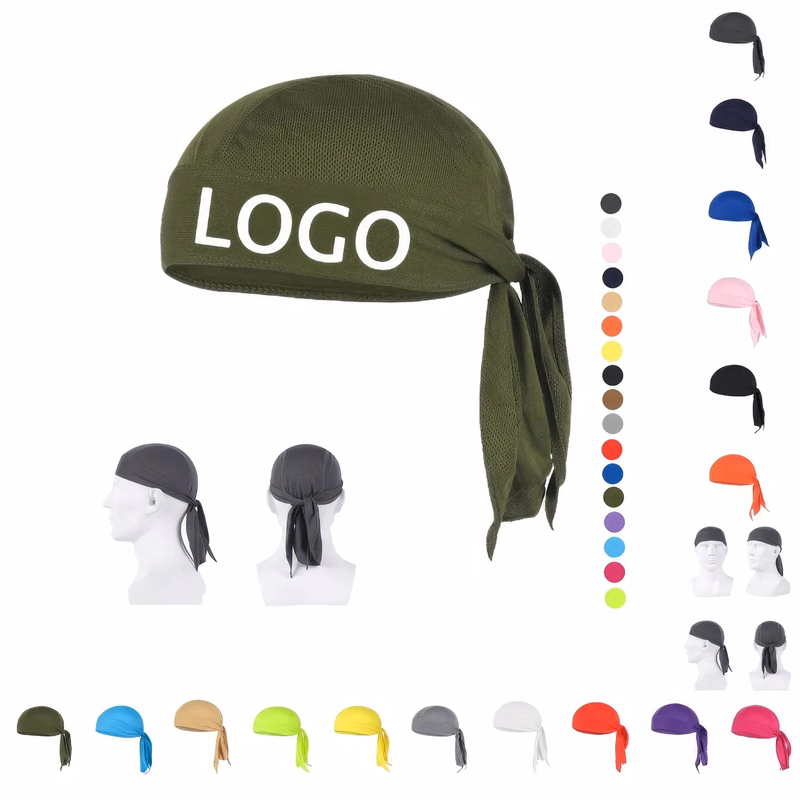 Motorcycle Head Wrap Beanie & Cooling Doo Rag Skull Cap