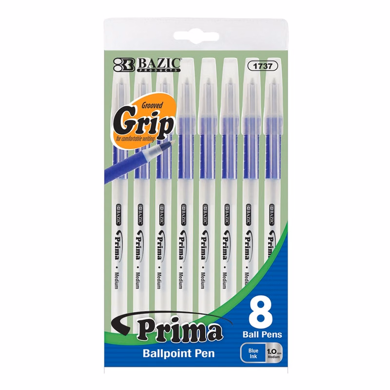 Ballpoint Pens - Blue Cushion Grip 8 Pack