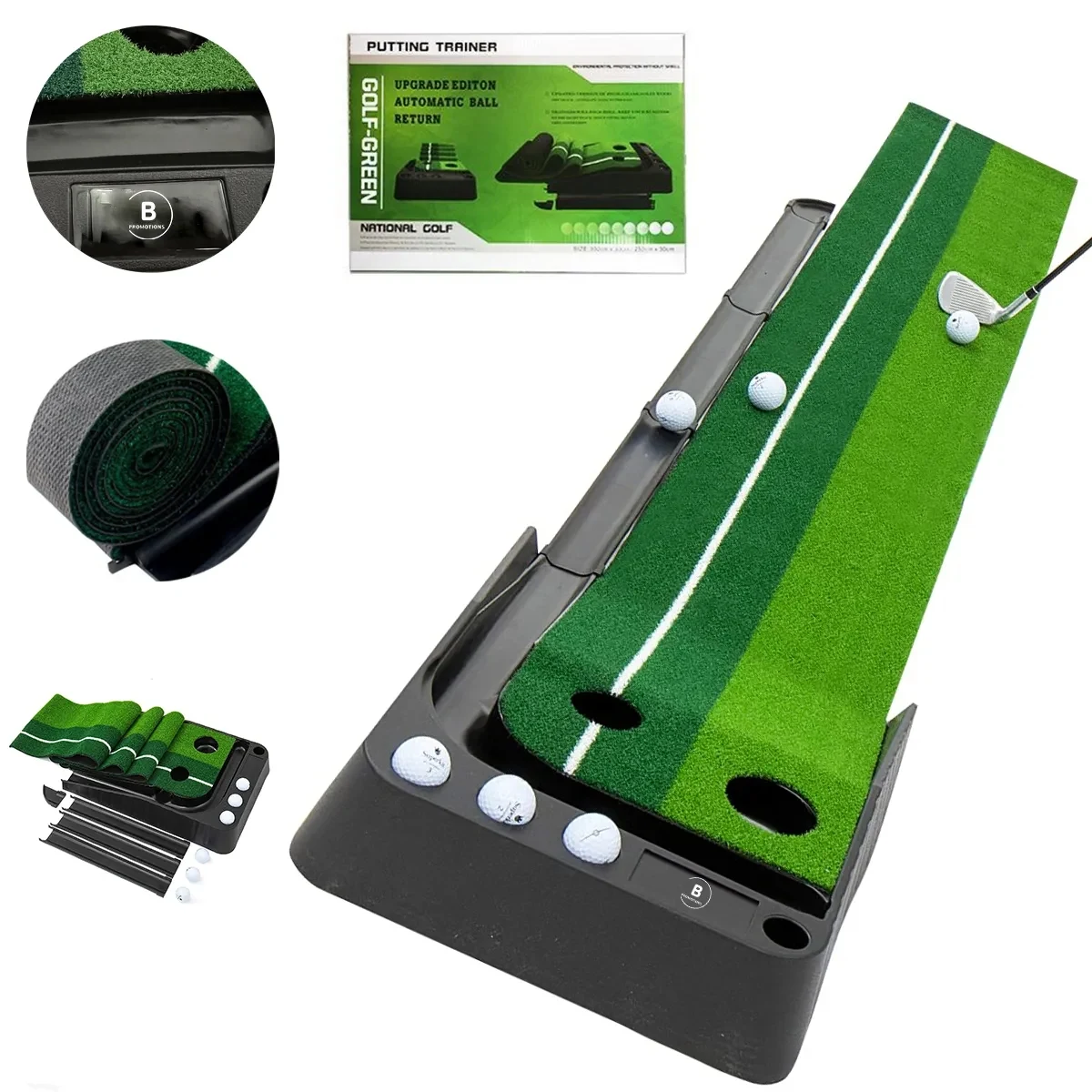 Indoor Golf Putting Green with Ball Return 1