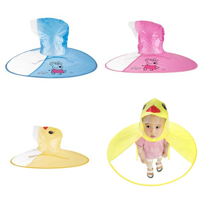 Foldable Children UFO Hat Raincoat 1