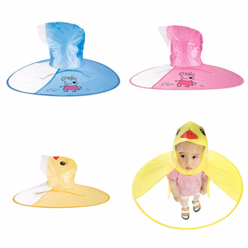 Foldable Children UFO Hat Raincoat