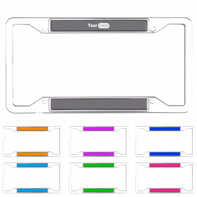 Aluminum Four-Hole Customizable Acrylic License Plate Frame