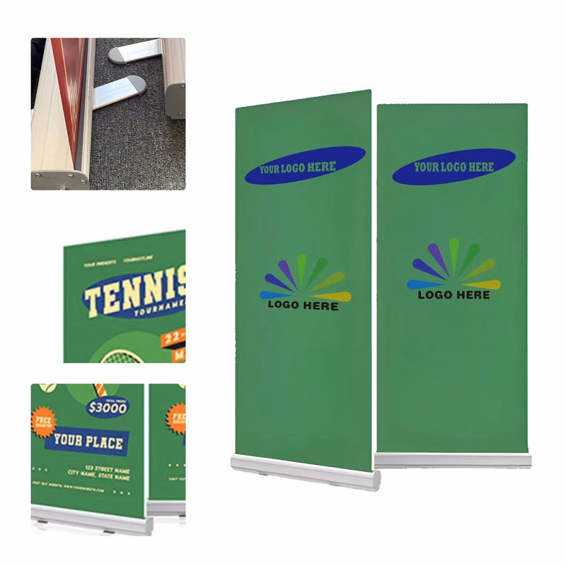 MOQ3 Aluminum Roll Up Banner Stand