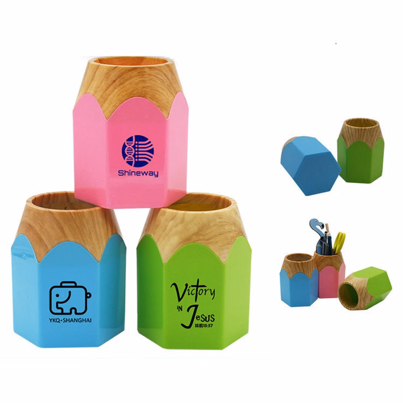 Wood Look Pen Holder