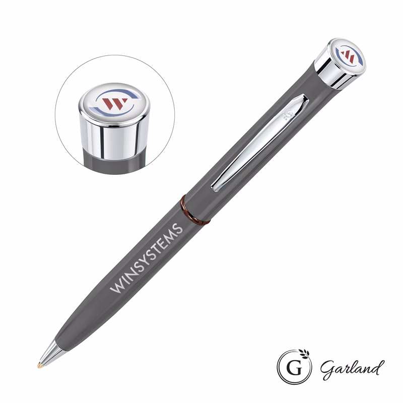 Garland® Recycled Custom Ballpoint Twist Pen - Chrome Accent
