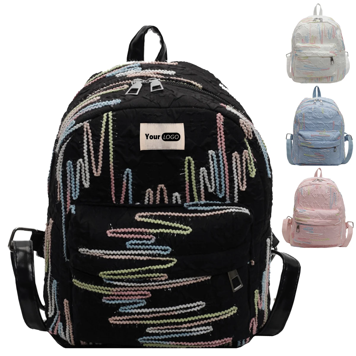 Polyester Simple And Stylish Backpack 1