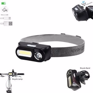 Portable LED Headlamp Dual Switch With High Low Strobe Modes