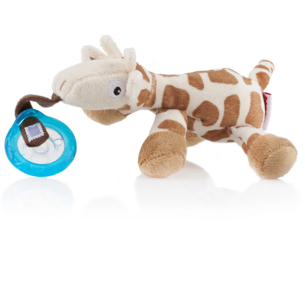 Nuby™ Plush Pacifinder - Giraffe 0-6M Natural Cherry Shape 1