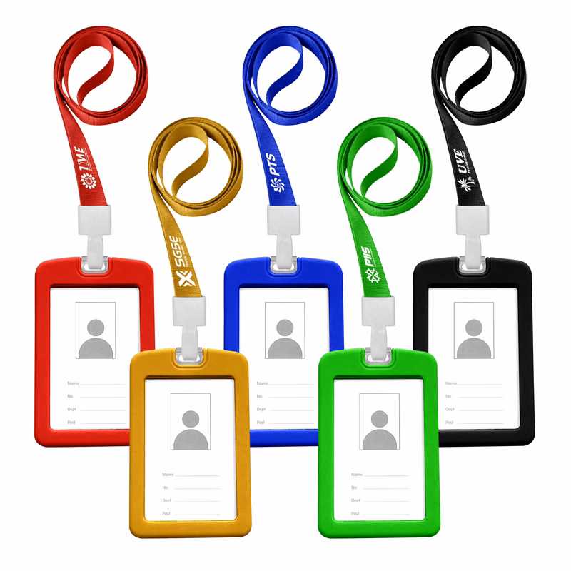 ID Card Name Badge Holder With Lanyard