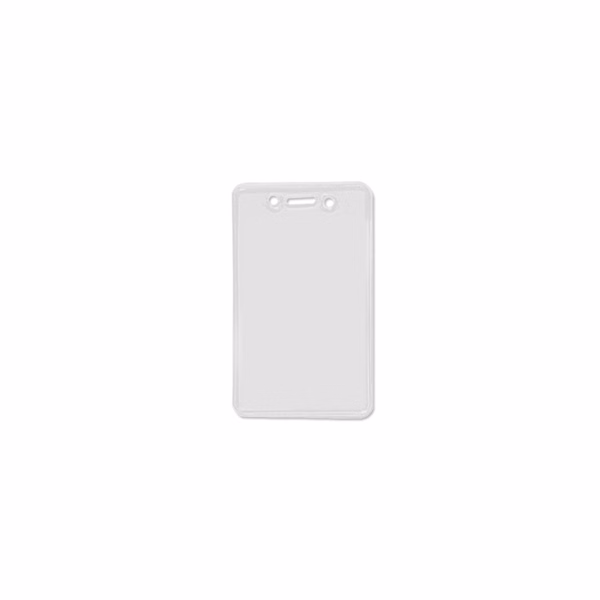 2.80" W x 4.50" H - Anti-Static Vertical Clear Vinyl Badge Holder (Blank)