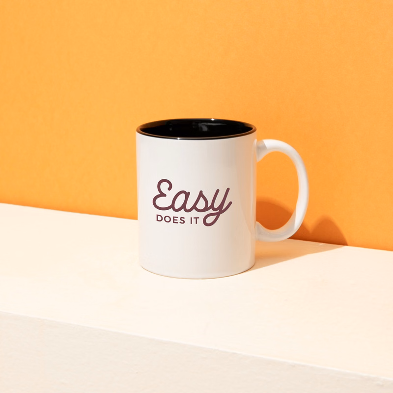 TWO TONE MUG 11 OZ. WHITE/BLACK
