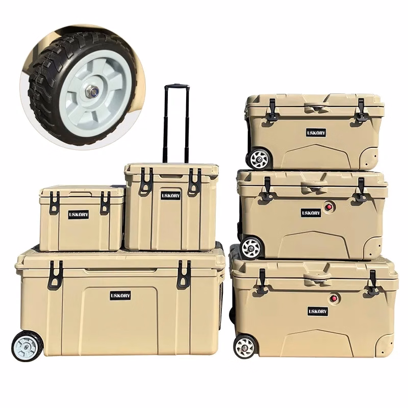 Outdoor Hard Cooler with Wheel Handle