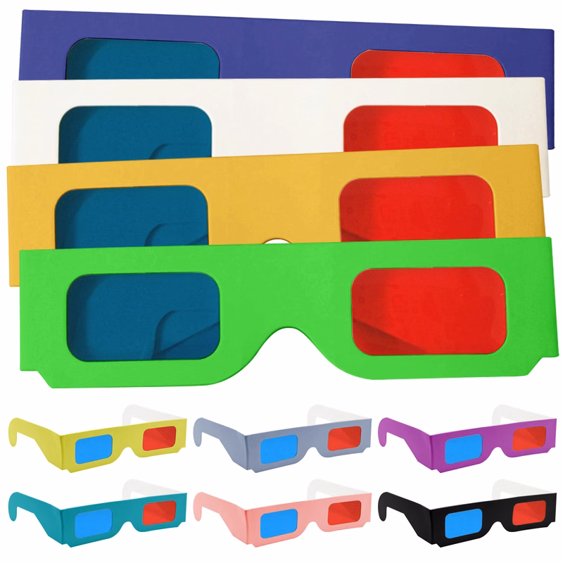 Red Cyan 3D Paper Sunglass