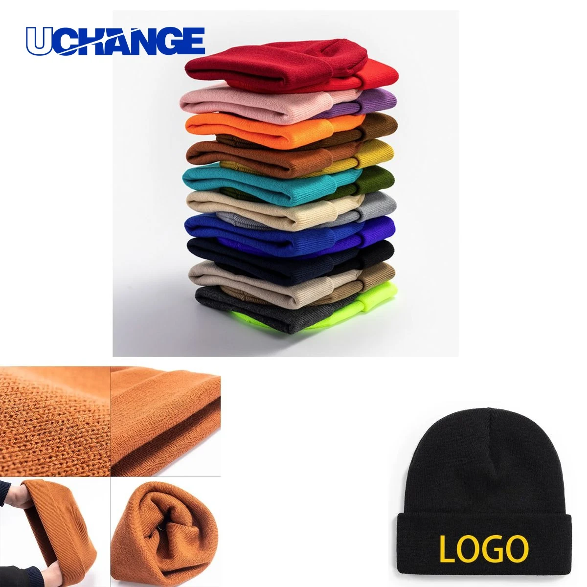 Solid Color Wool Beanie Hat 1