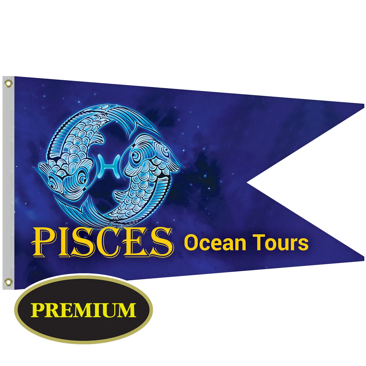 Single Reverse Knitted Polyester Swallowtail Boat Flag (36"x60") 1