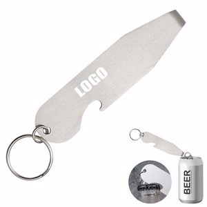 Durable 2 In 1 Bottle And Cans Opener Keychain With Key Ring