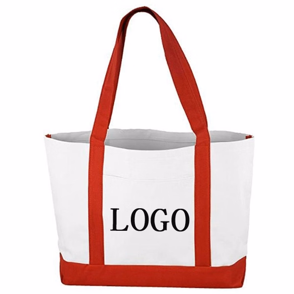 Heavyweight 12 oz. Cotton Canvas Pocket Boat Tote