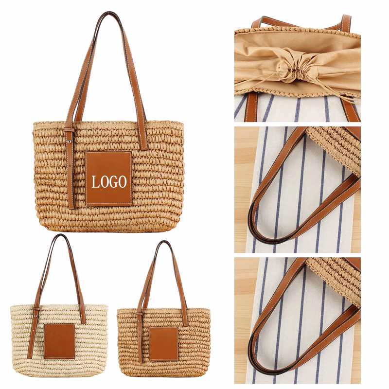 Spacious Temperament Woven Shoulder Bag