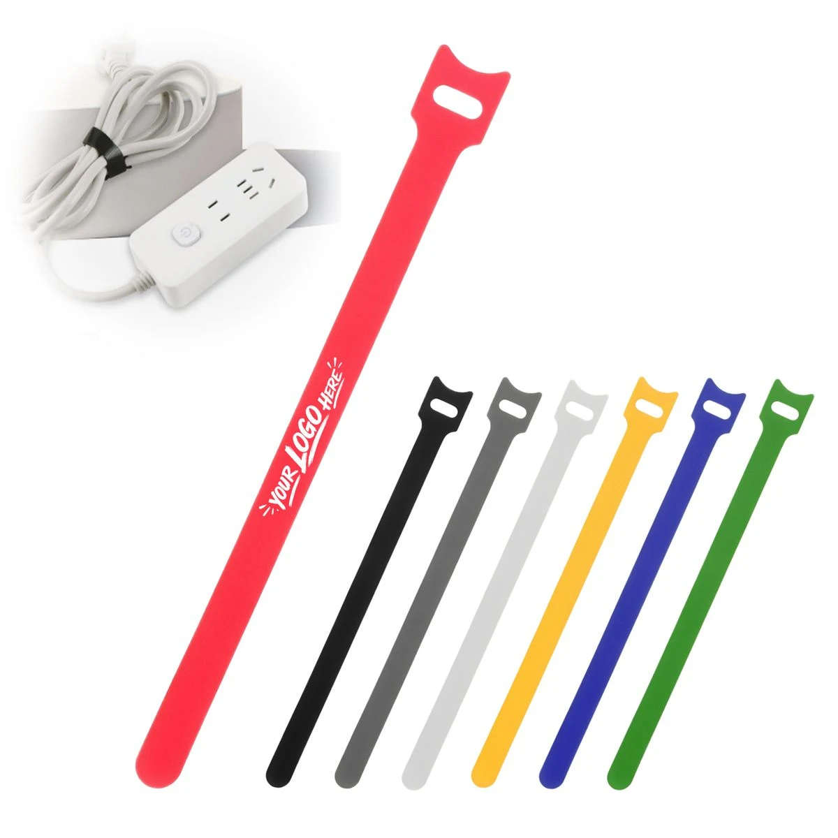 Reusable Hook And Loop Cable Tie For Wire Management 1
