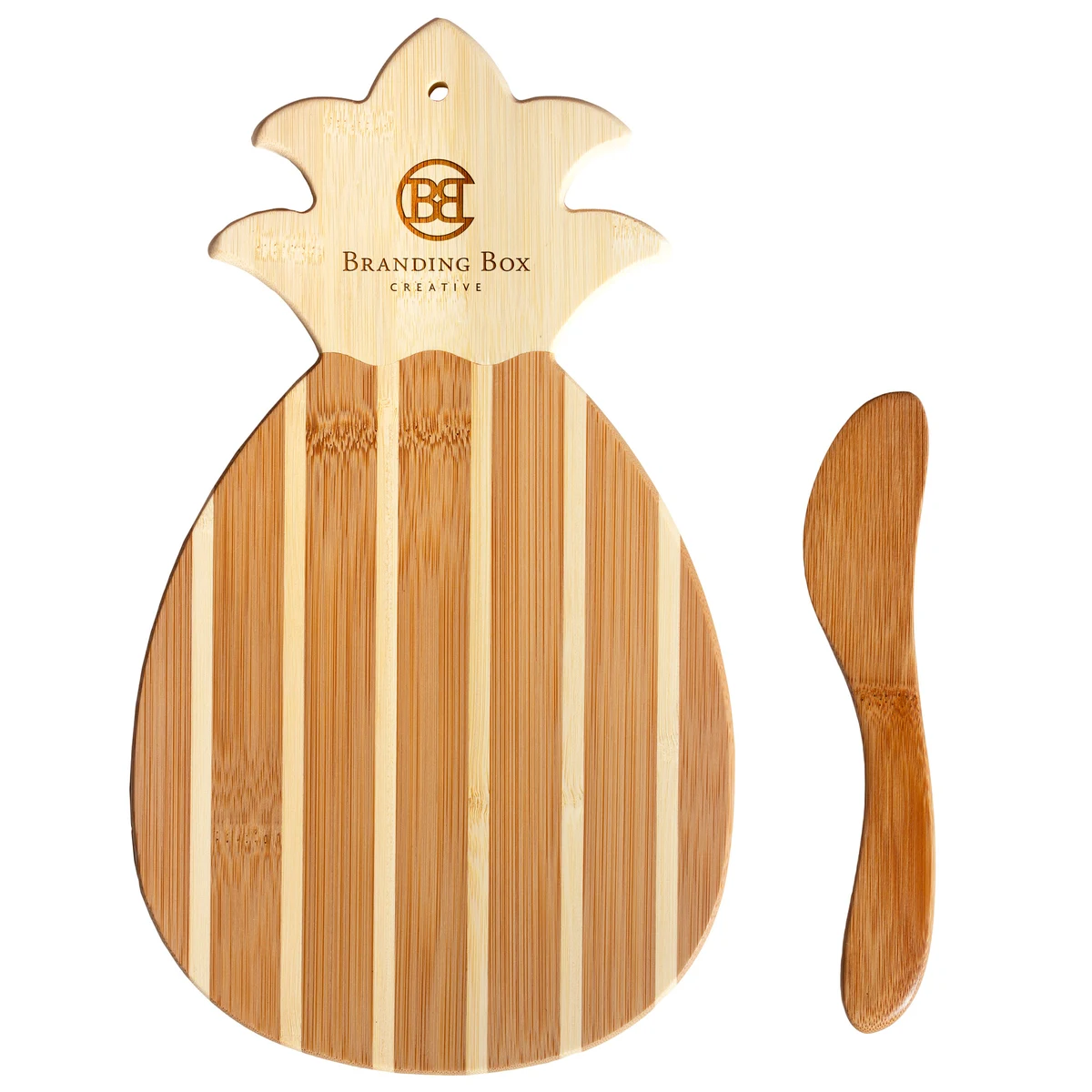 Pineapple Charcuterie Board with Spreader Knife Gift Set 1