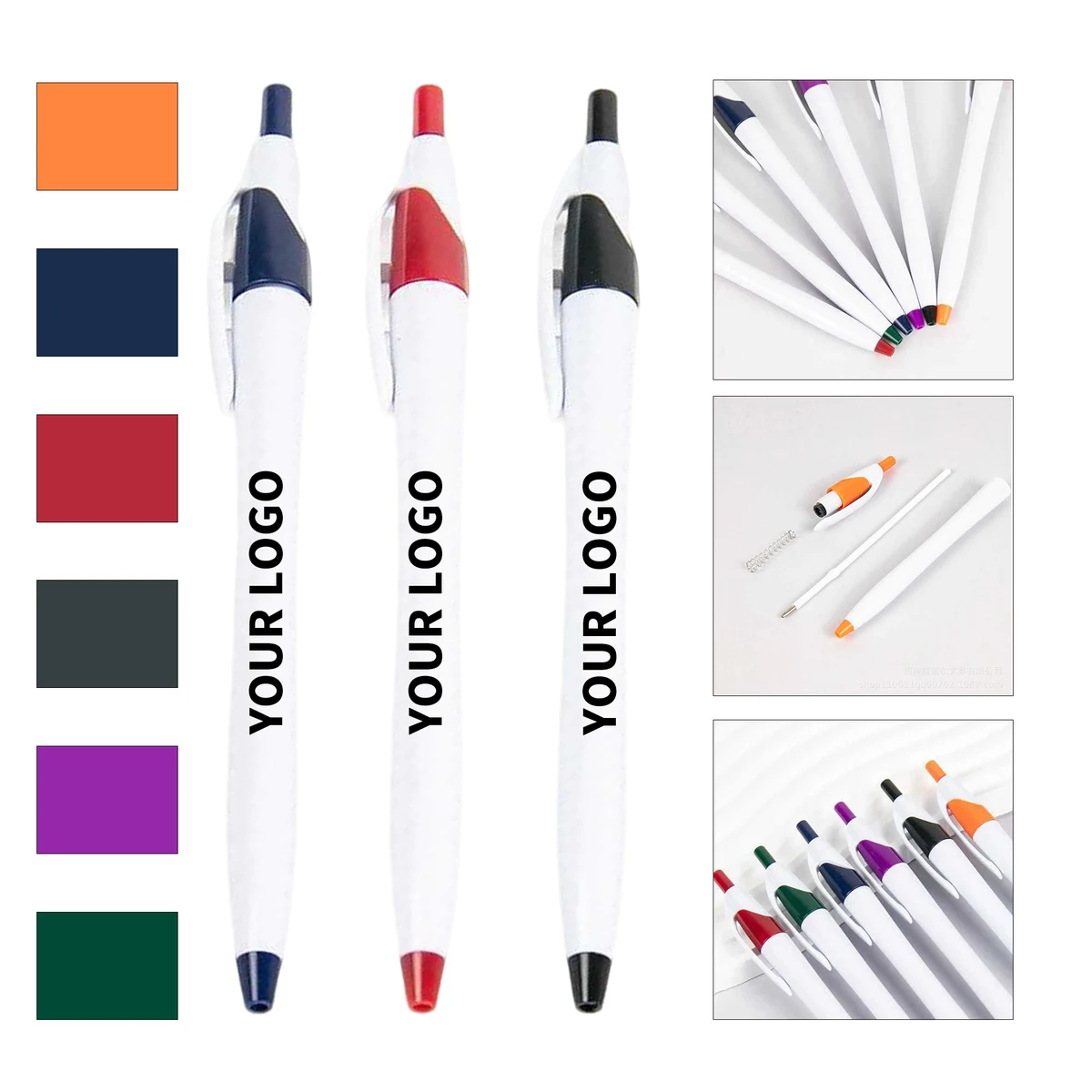 Plastic Barrel Retractable Ballpoint Pen 1