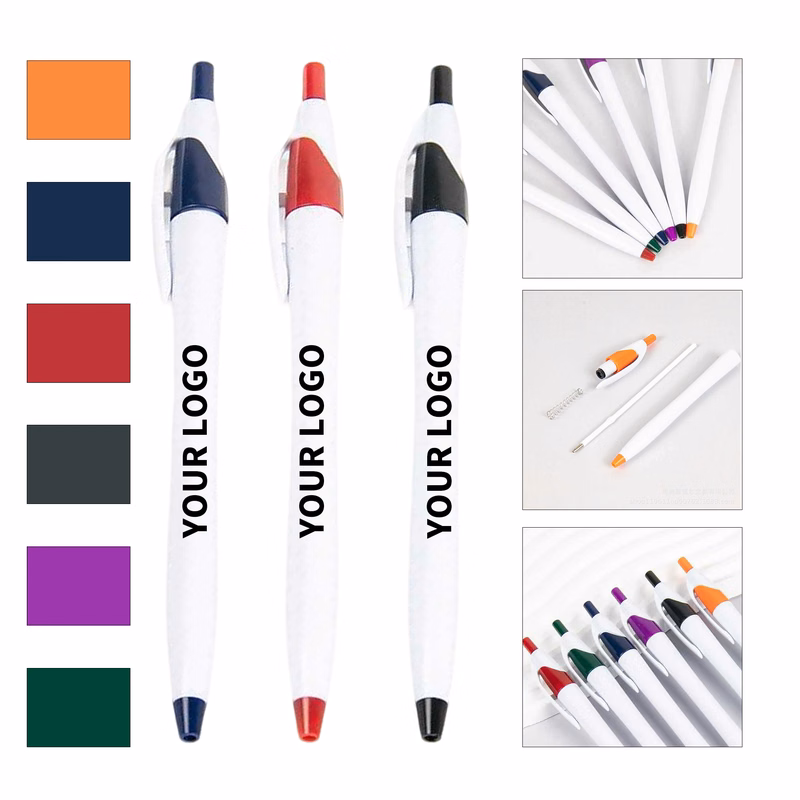 Plastic Barrel Retractable Ballpoint Pen