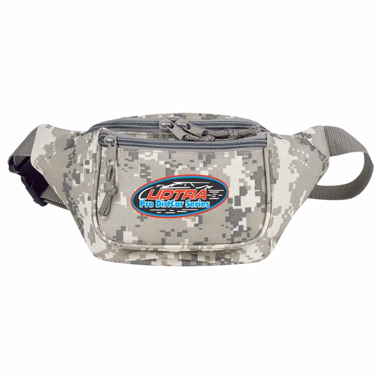 Poly Three-Zipper Camo Fanny Pack
