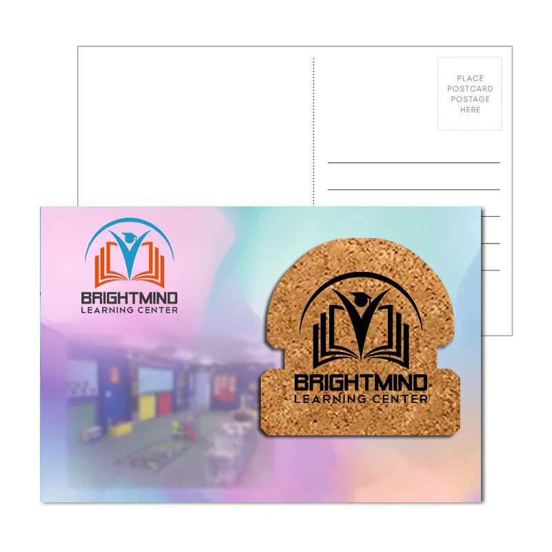 Post Card with Shamrock Cork Coaster 1