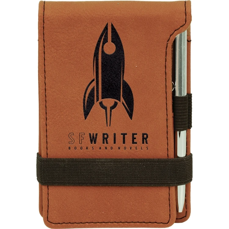 Engraved Rawhide Pad and Pen Set 1