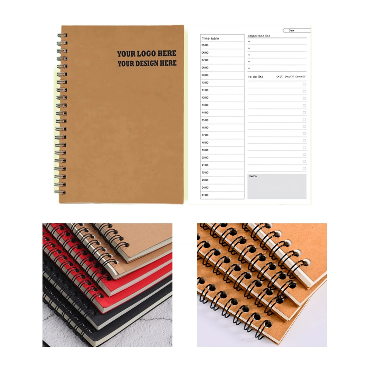 Eco - friendly Pages Kraft To - do List Notebooks 1