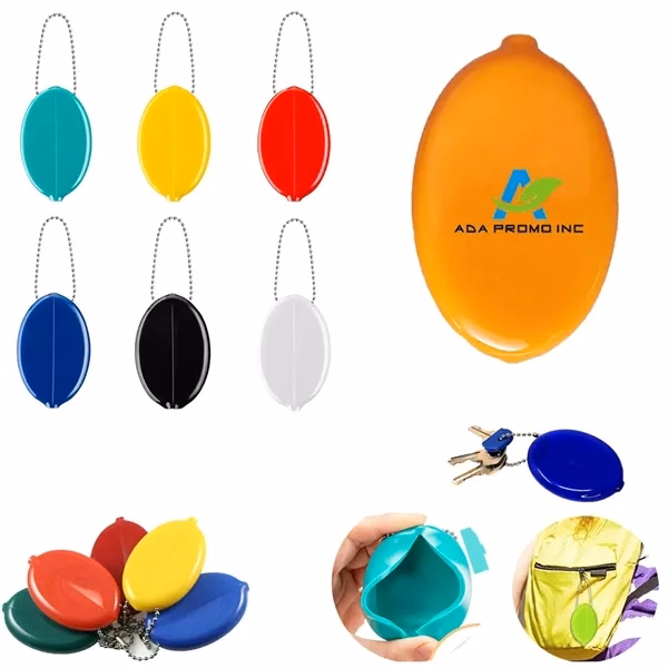 Rubber Oval Squeeze Coin Purse