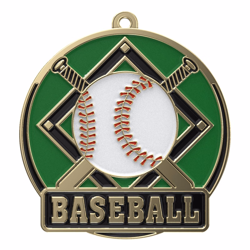 Baseball High Tech Medallion (2")