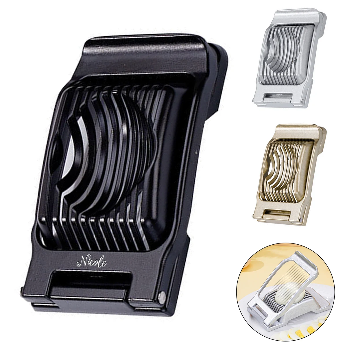 Multi-Function Aluminum Egg Slicer Kitchen Tool 1