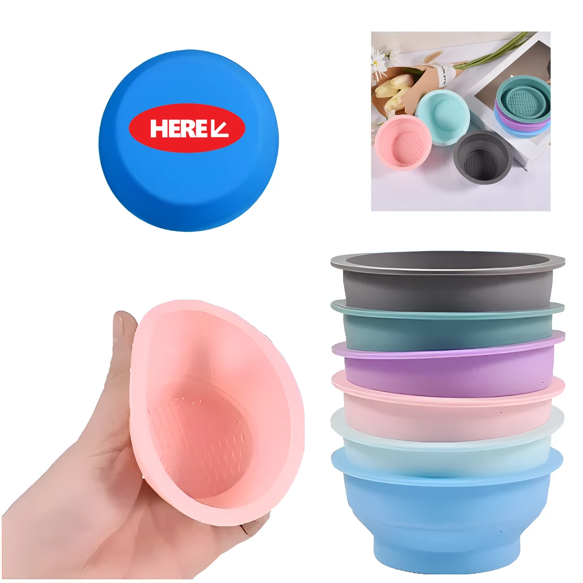 Travel Folding Color Mixing Silicone Cup 1