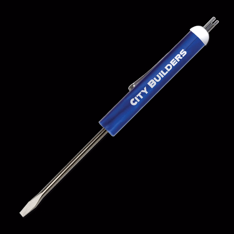Pocket Screwdriver 1/8" Flat Blade + Valve Stem Top