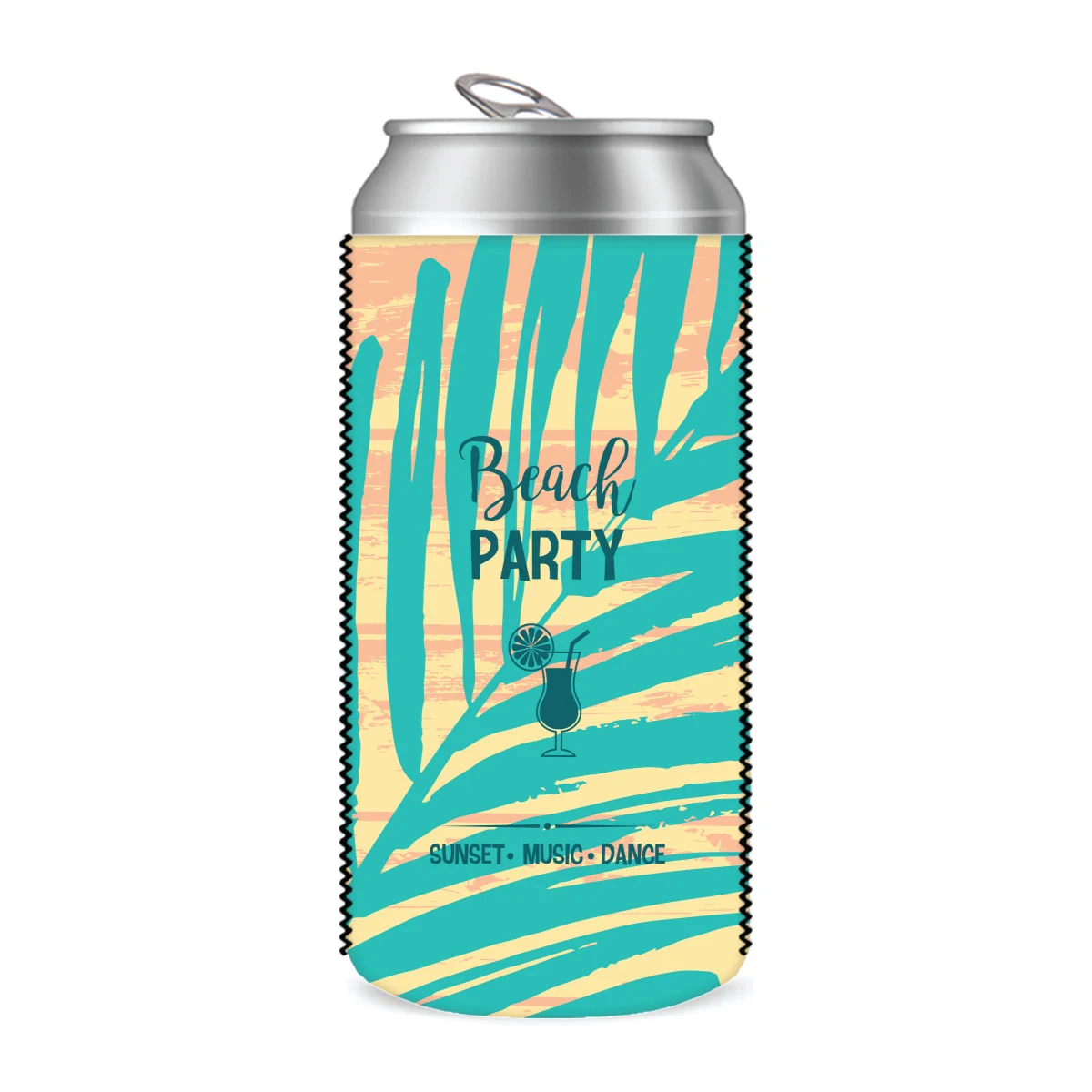 Collapsible Neoprene 24 oz Can Cooler - Full Color, custom koozie with logo imprint 1