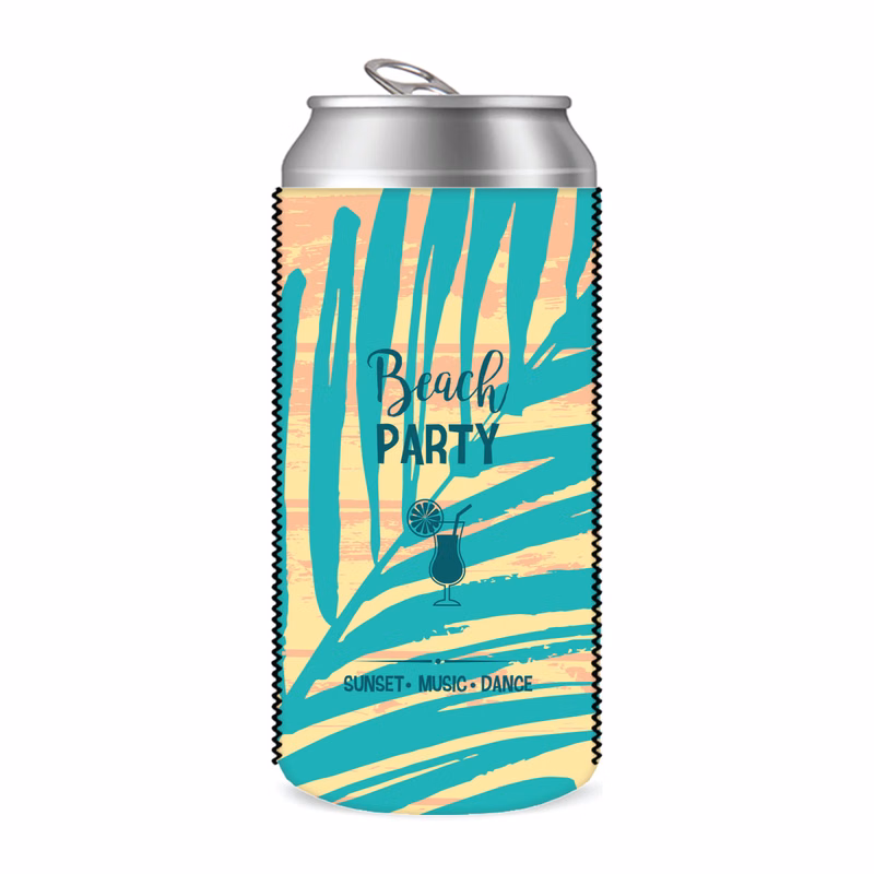 Collapsible Neoprene 24 oz Can Cooler - Full Color