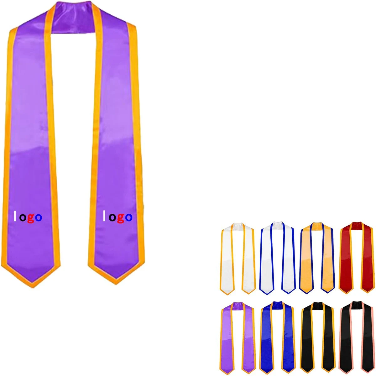 72 Inch Double Layer Satin Graduation Honor Sash 1