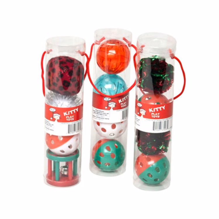 Cat Toy Balls - Assorted 4 Pack