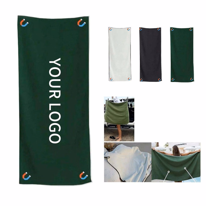 Durable Outdoor Bath Towel with Magnetic Design