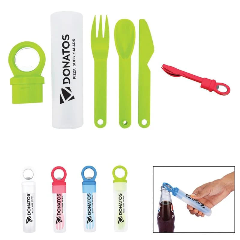 Plastic Utensil Set with Bottle Opener 1