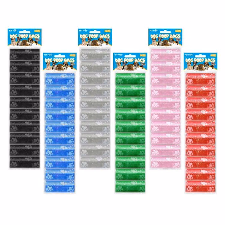 Paw Print Waste Bags - Assorted Colors