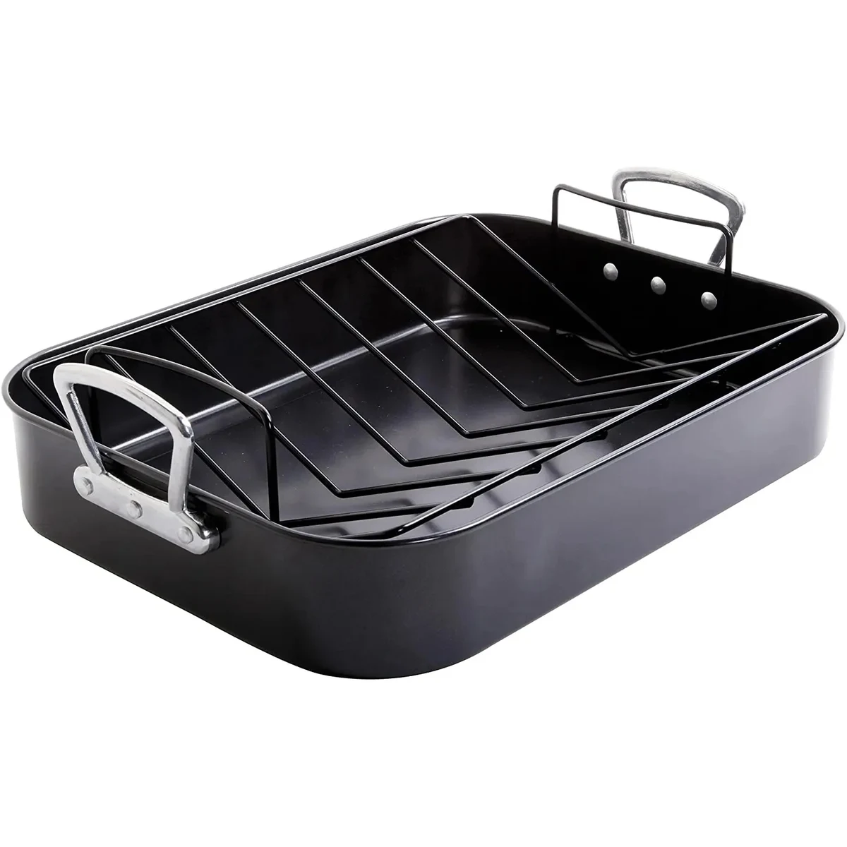Custom 18" Rectangular Nonstick Large Turkey Roaster Rack 1
