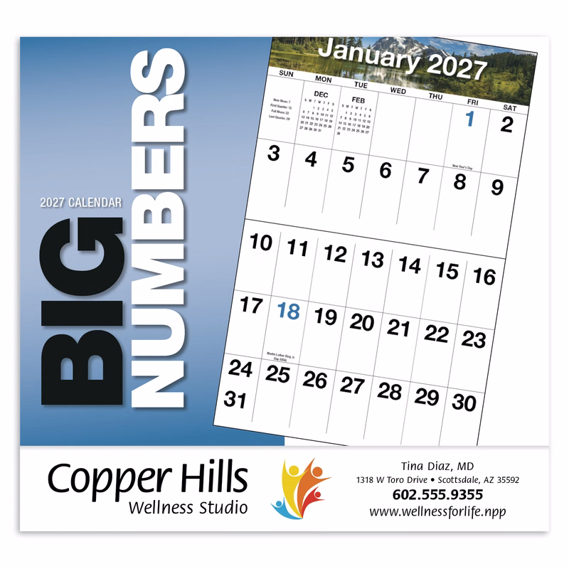 HotLine® Products Big Numbers Appointment Calendar - Stapled