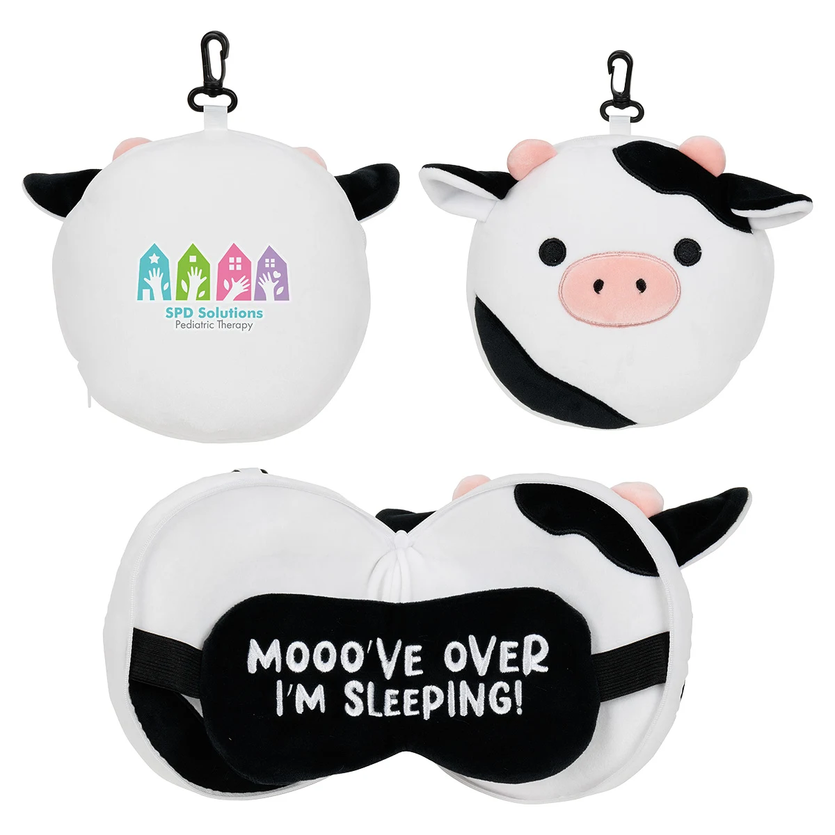 Comfort Pals™ Cow 2-in-1 Pillow Sleep Mask 1