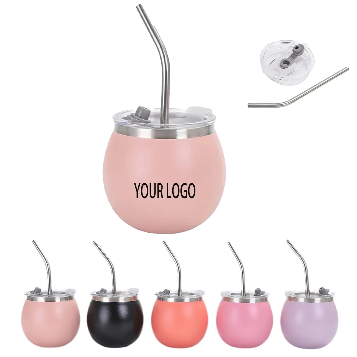 6Oz Eggshell Shaped Mate Cup With Straw 1