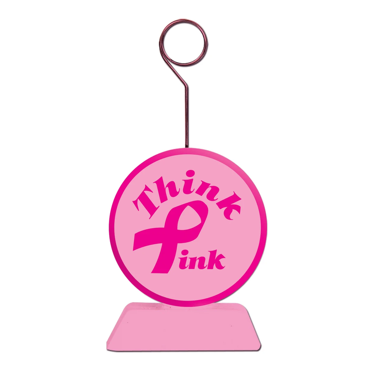 Pink Ribbon Photo/Balloon Holder 1